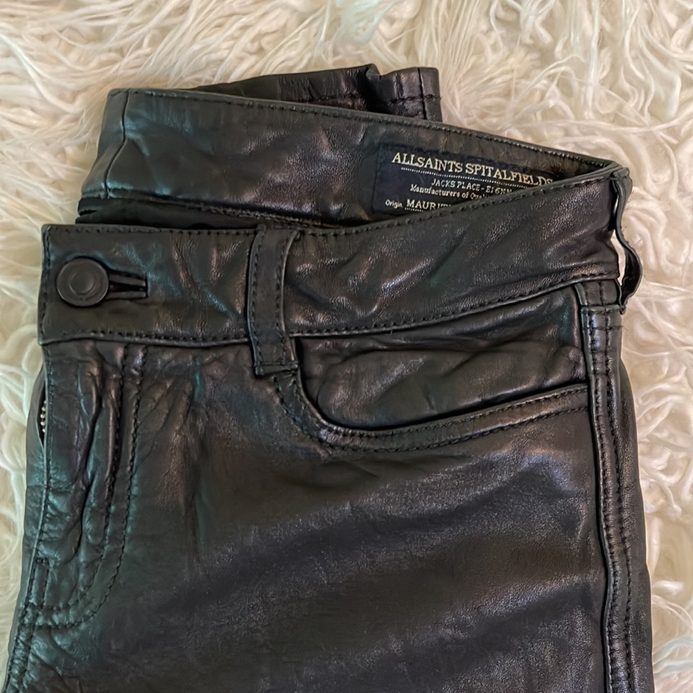 AllSaints Mauritius Leather Pant - Picture 4 of 7